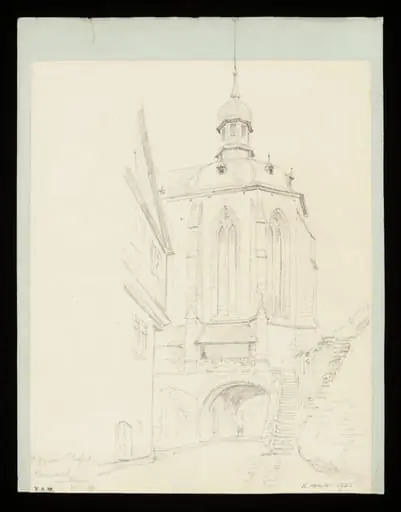 One of 235 drawings of architectural subjects in France, Germany, and Italy