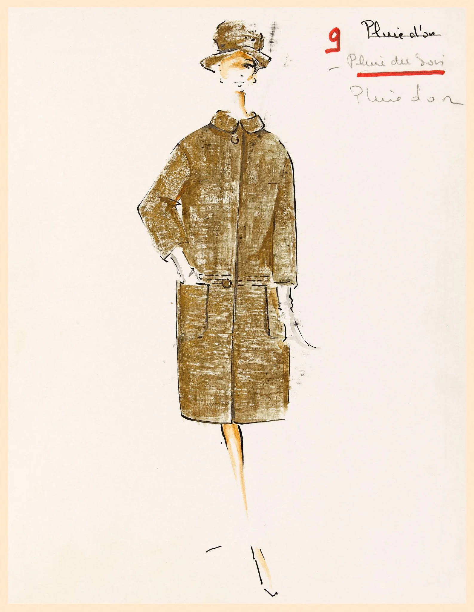 Pluie du soir - Pluie d'or, by Carven, 1967