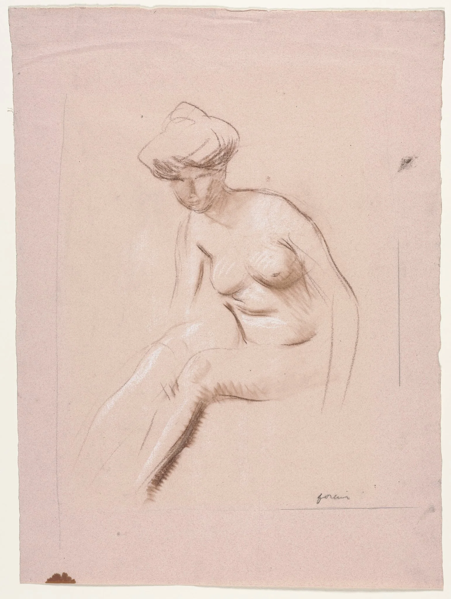 Seated Nude, by Jean-Louis Forain, 1892