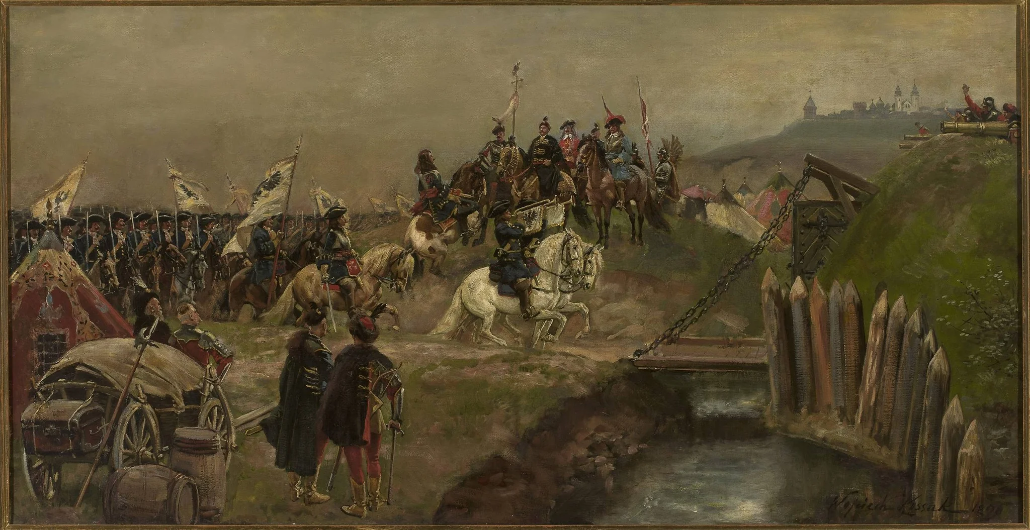 Parade of the Austrian troops before King Jan Sobieski