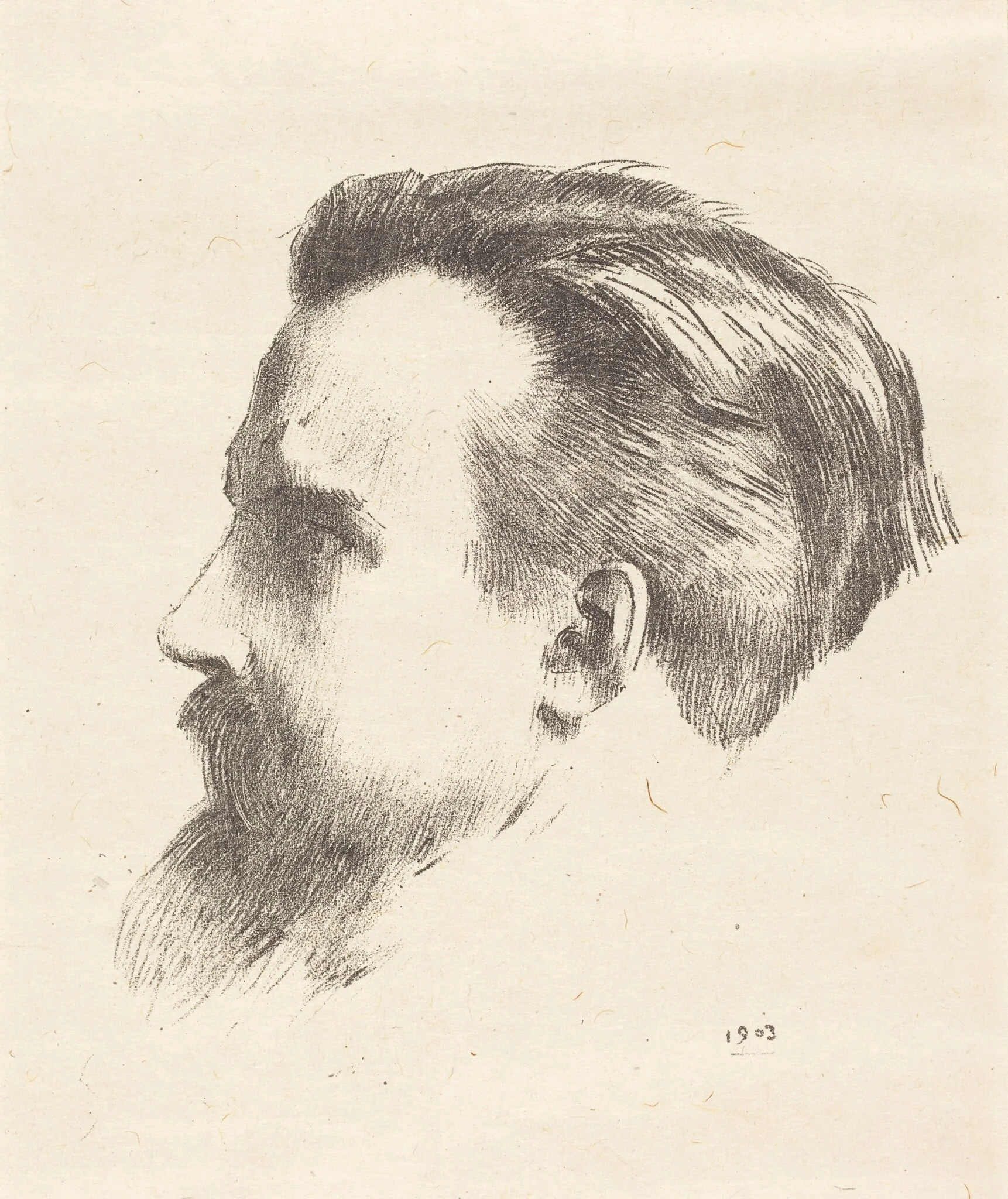 Maurice Denis, by Odilon Redon, ink, 1903