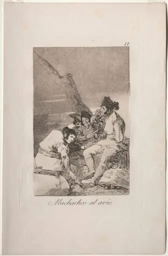 Lads Making Ready, Plate 11