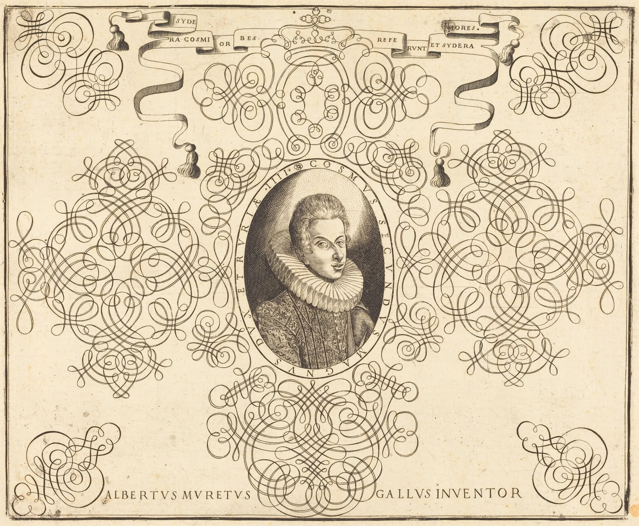 Cosimo II de' Medici, by Albert Muret, ink, 1615