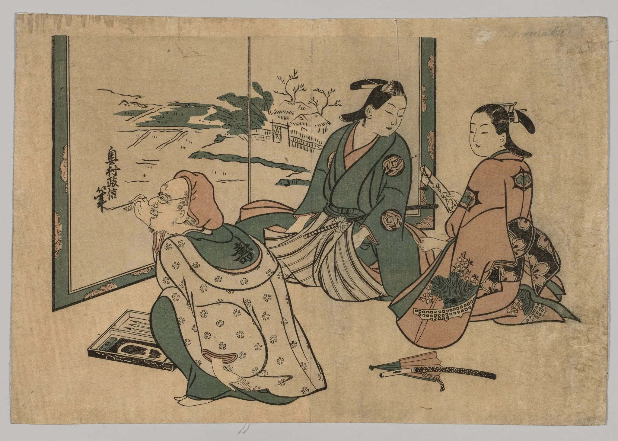 No Title, by Okumura Masanobu, 1748