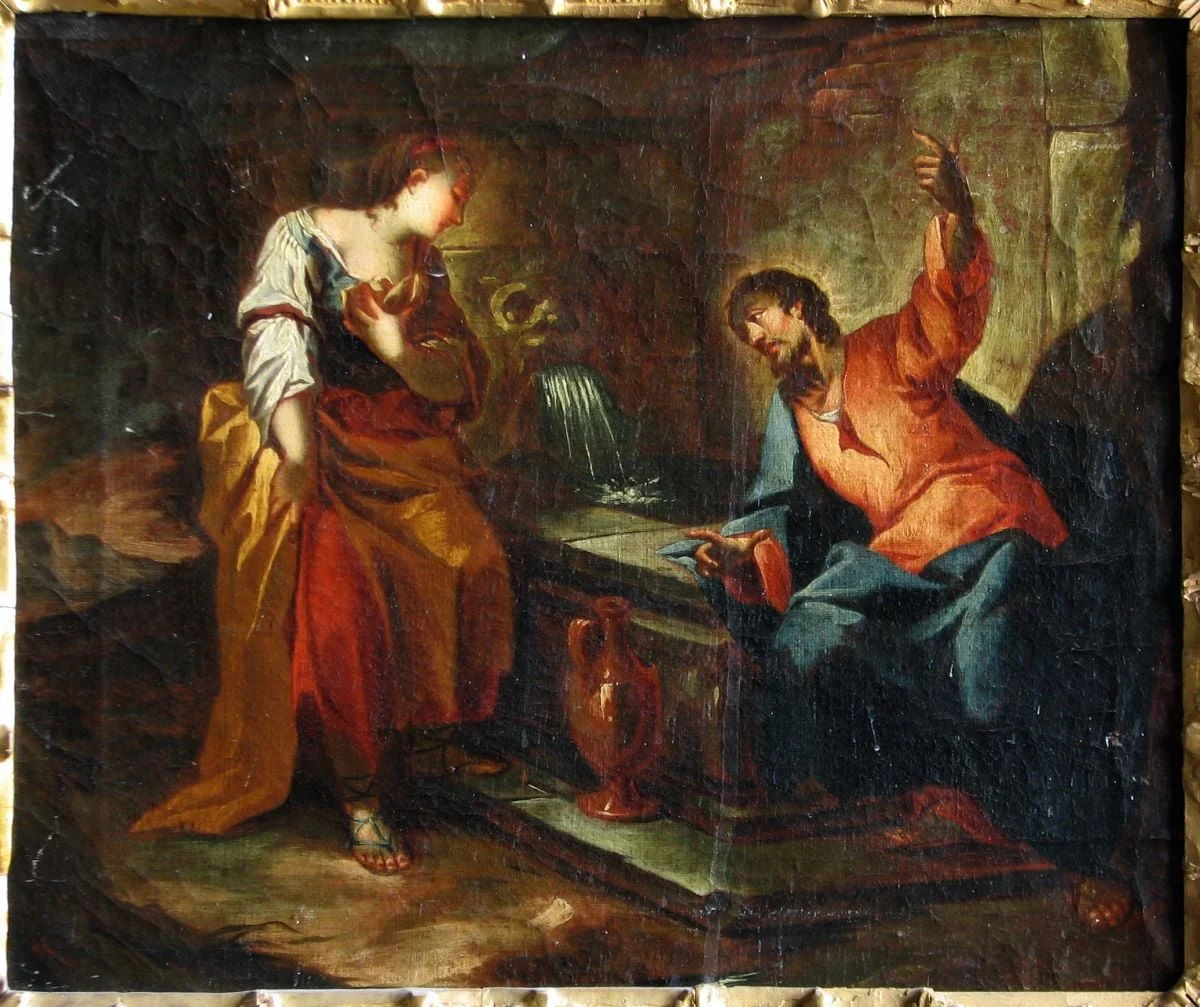 Cristos și samariteana ; pandant: Cristos de vorbă cu Nicodim, by Unknown, 1750