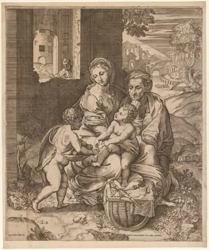 The Holy Family (La Perla) (after Raphael)