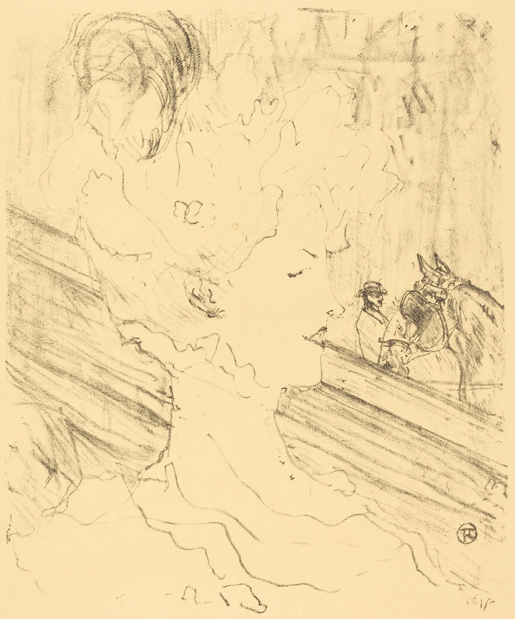 Emilienne d'Alençon, by Henri de Toulouse-Lautrec, ink, 1896