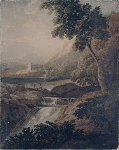 Mountainous Landscape, with Cascade