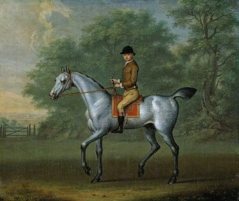 Horse and groom
