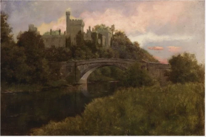 Castle on a River, Sunset