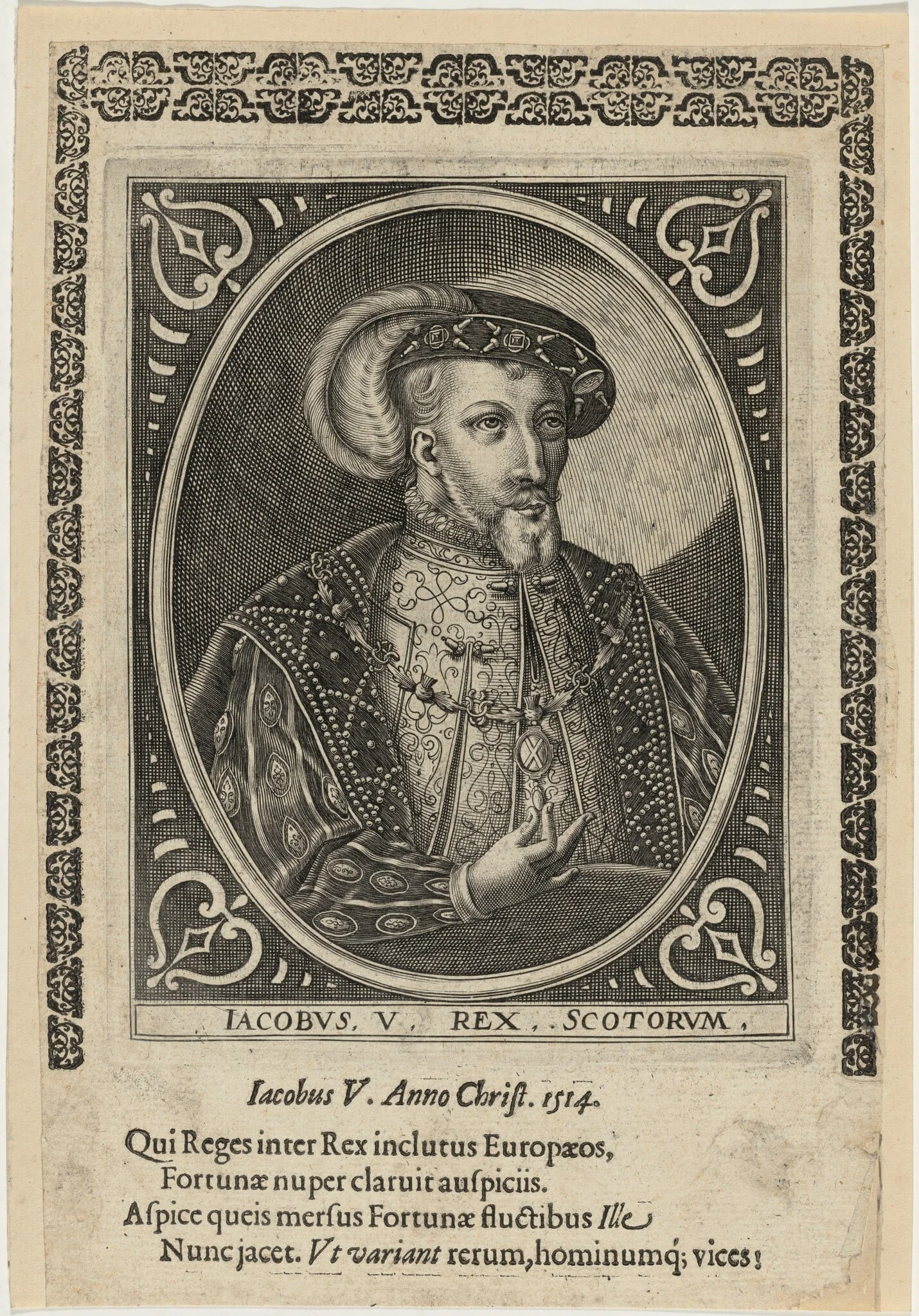 James V, King of Scotland, by Unknown 19th Century, ink, 1603