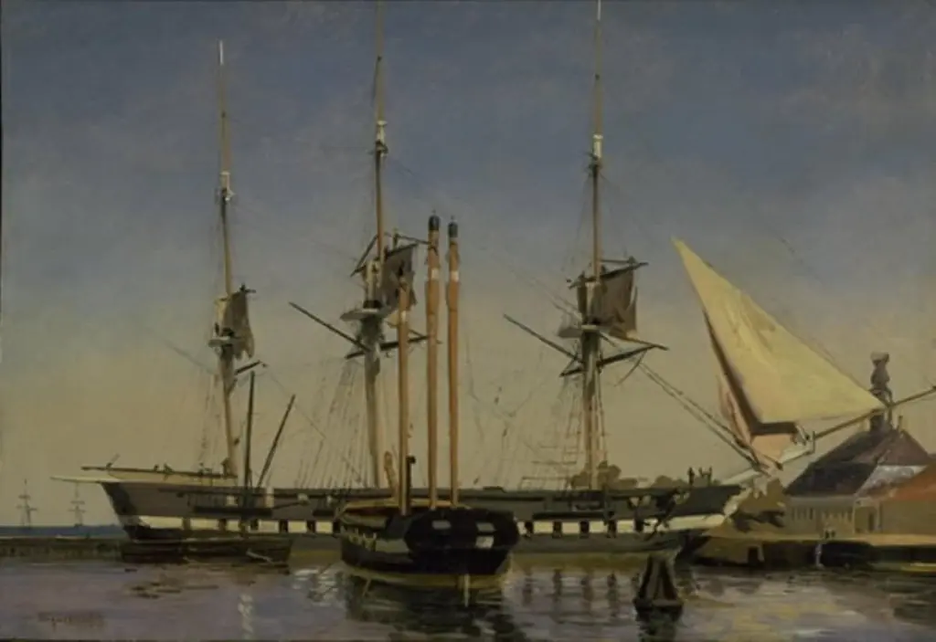 The Fregate "Niels Juel" near the Main Guard on Nyholm