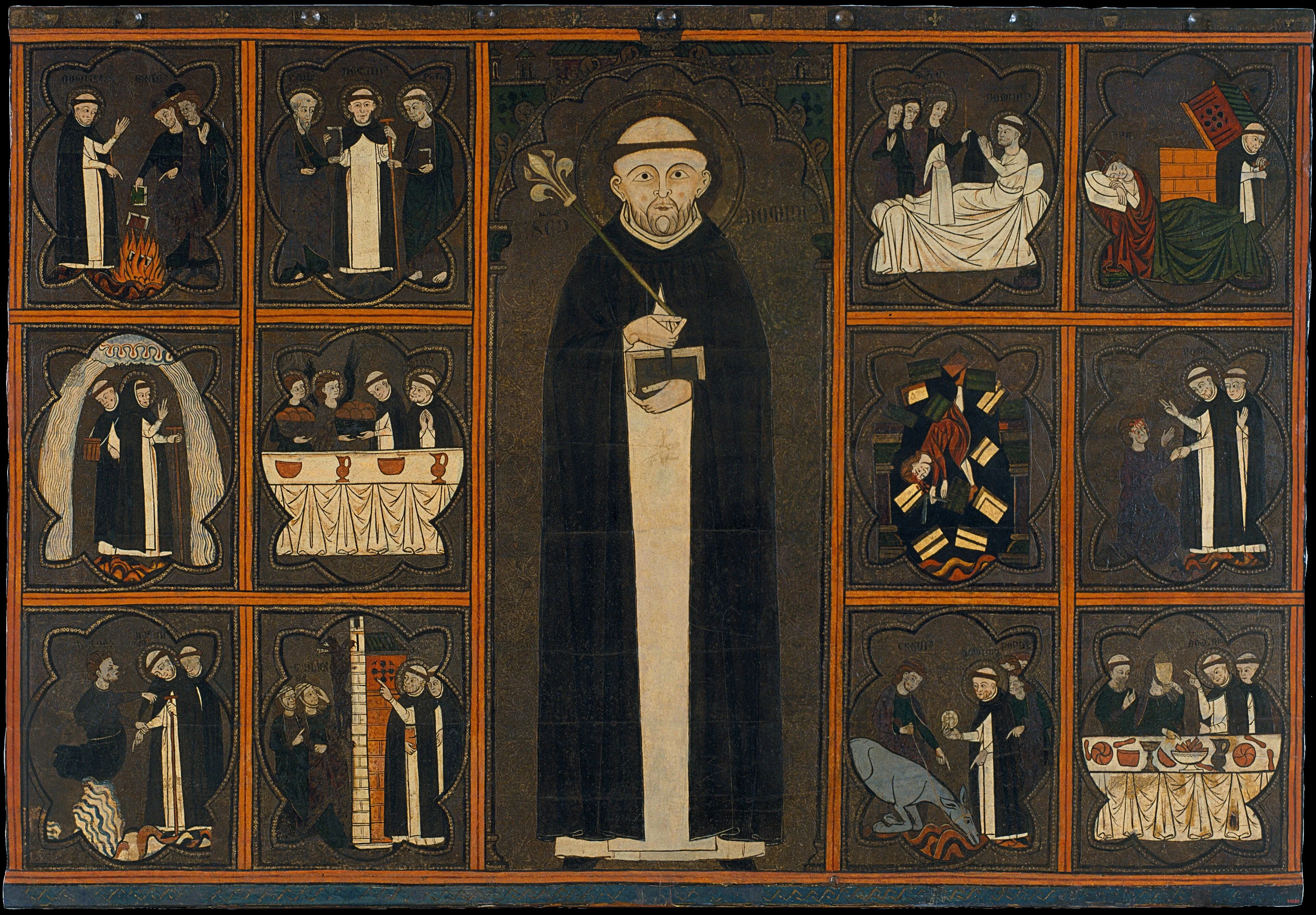 tabla de San Domenico de Guzmán, by Unknown, unspecified, 1300