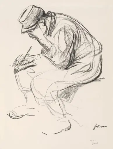 Prisoner of War Writing a Letter
