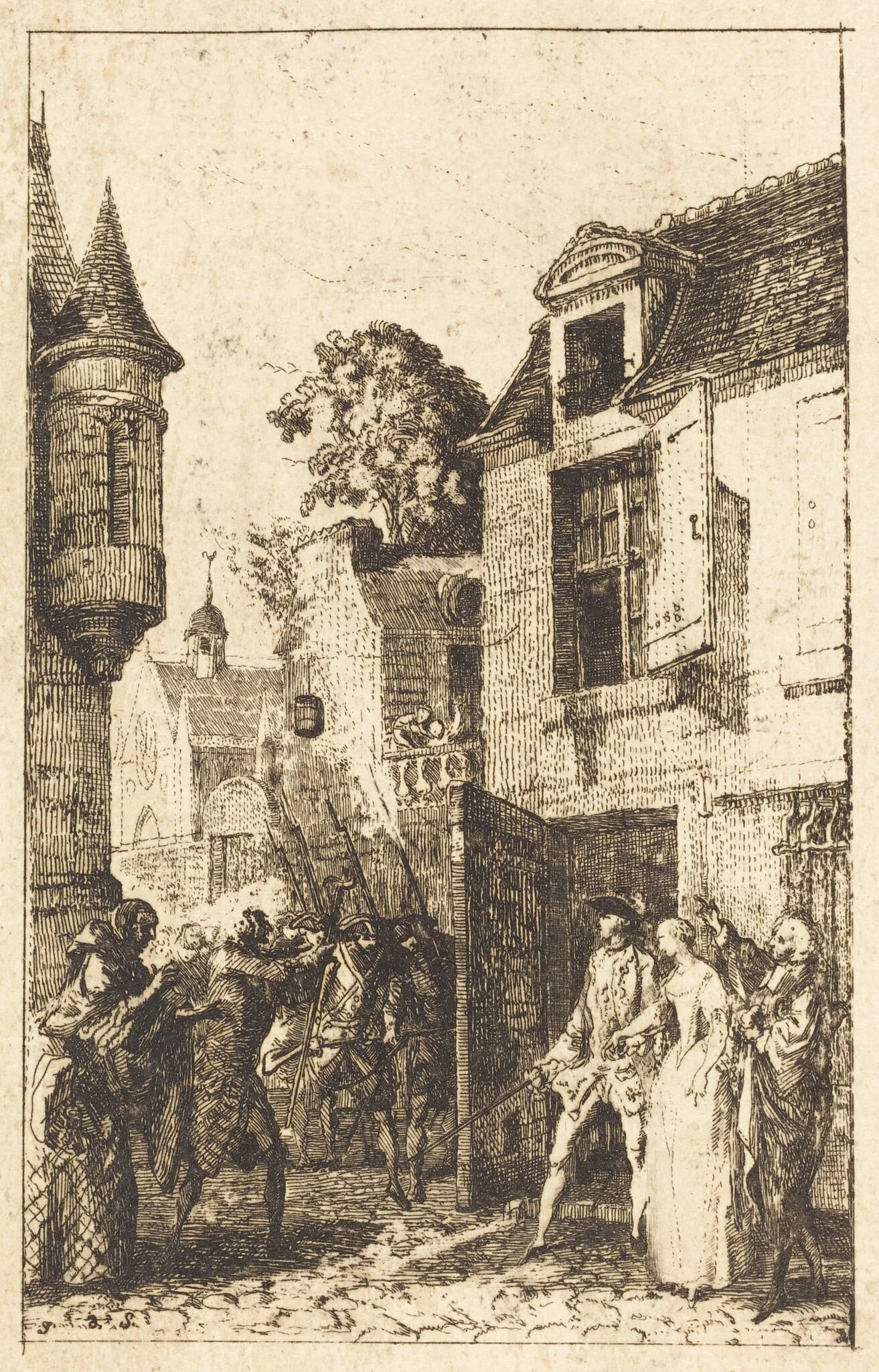 On ne s'avise jamais de tout, by Gabriel de Saint-Aubin, ink, 1762