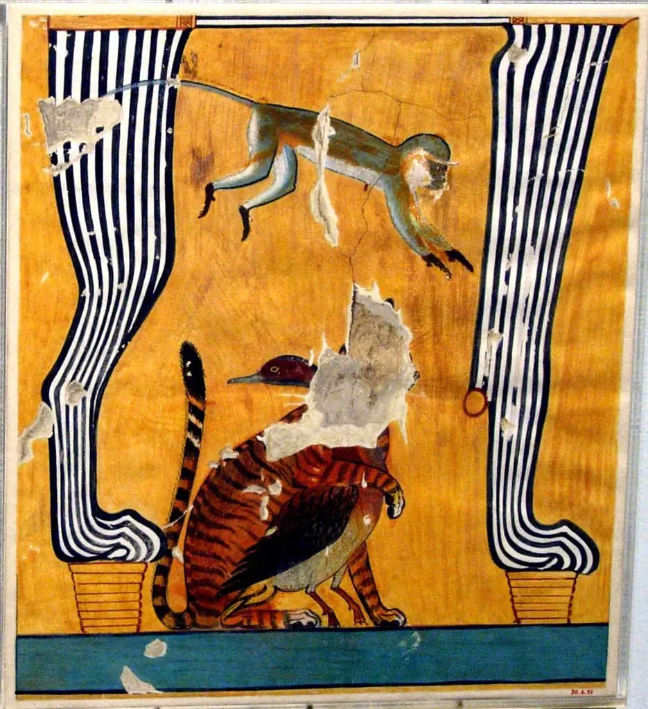 Animals Seated under a Chair, Tomb of Anen