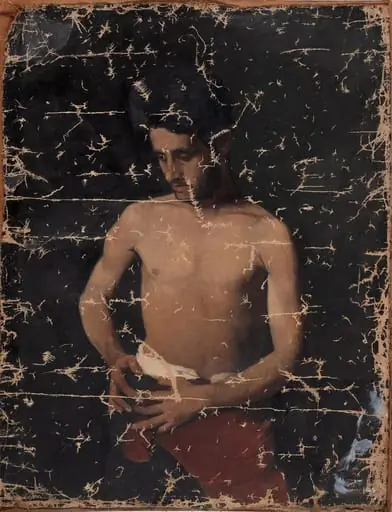 Study of half-nude, male