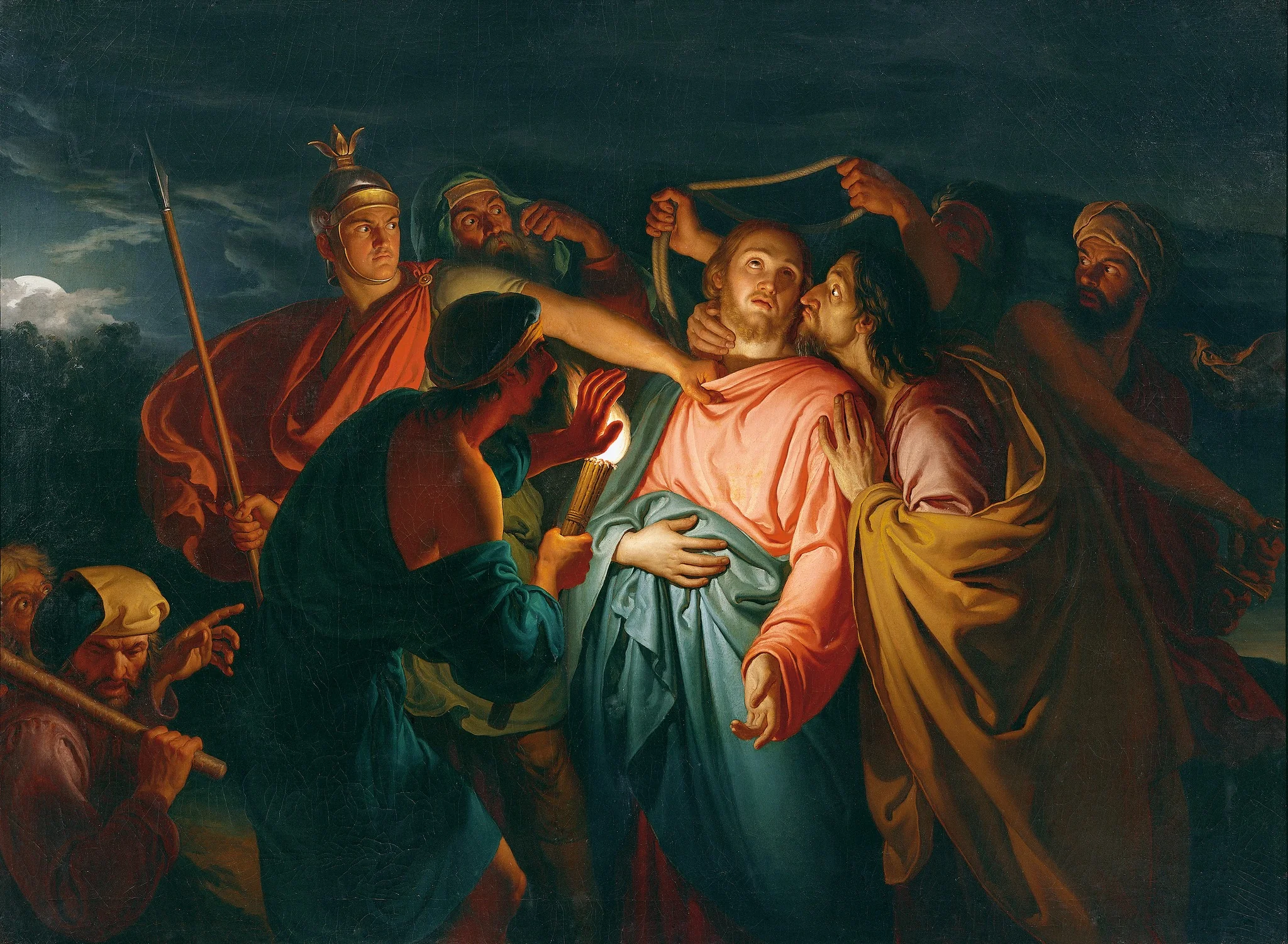 Der Judaskuss, by Giuseppe Diotti, oil, 1840