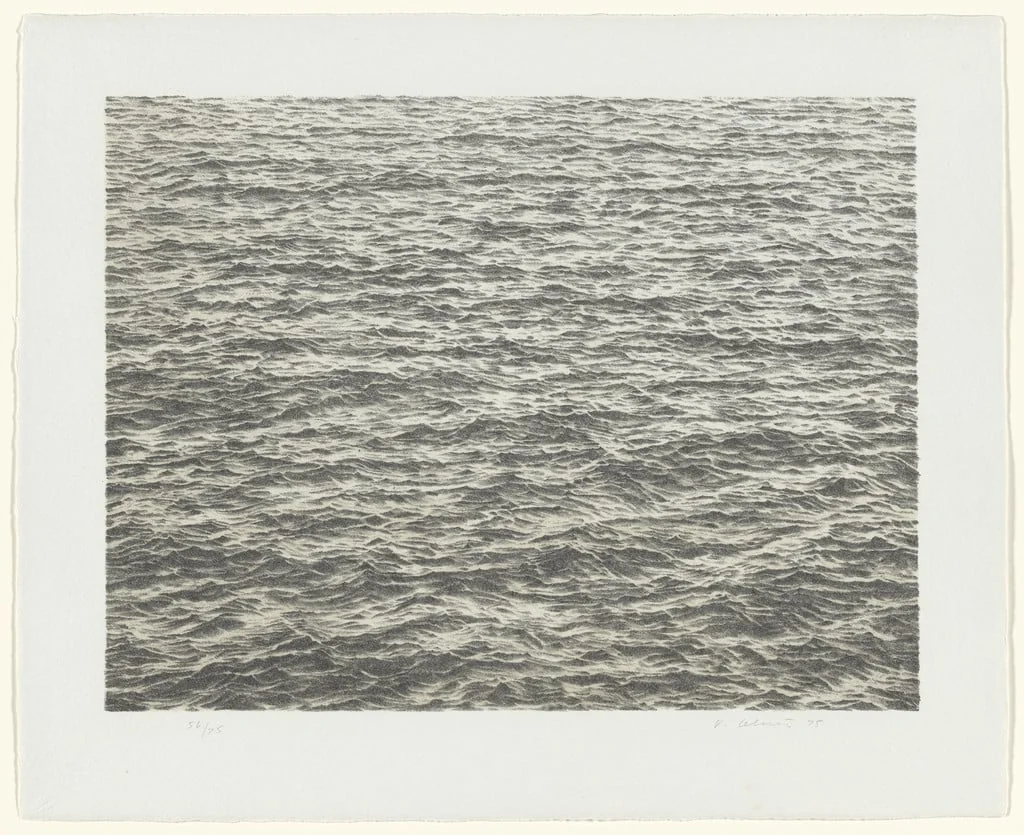 Untitled, by Vija Celmins, ink, 1975