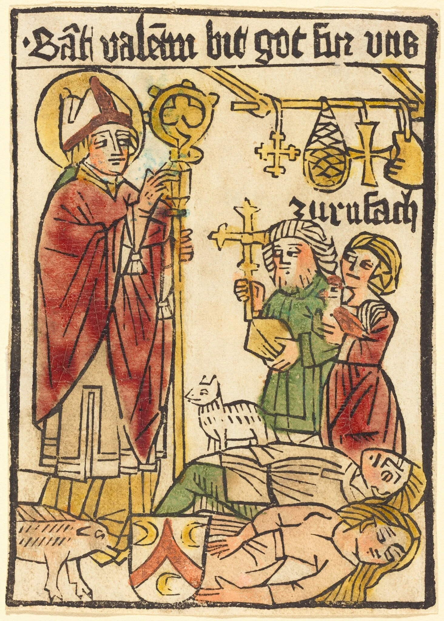 Saint Valentine, by German 15th Century, ink, 1475