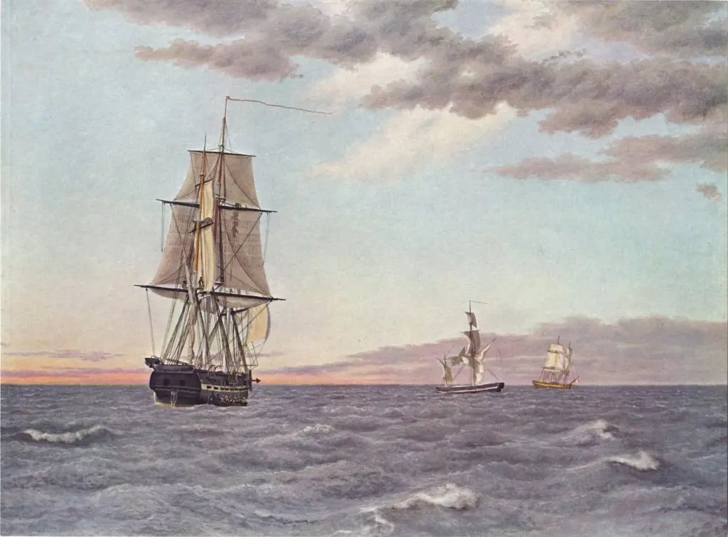 The Corvette "Galathea" Lying to in order to Send Help to the Brig "St Jean"