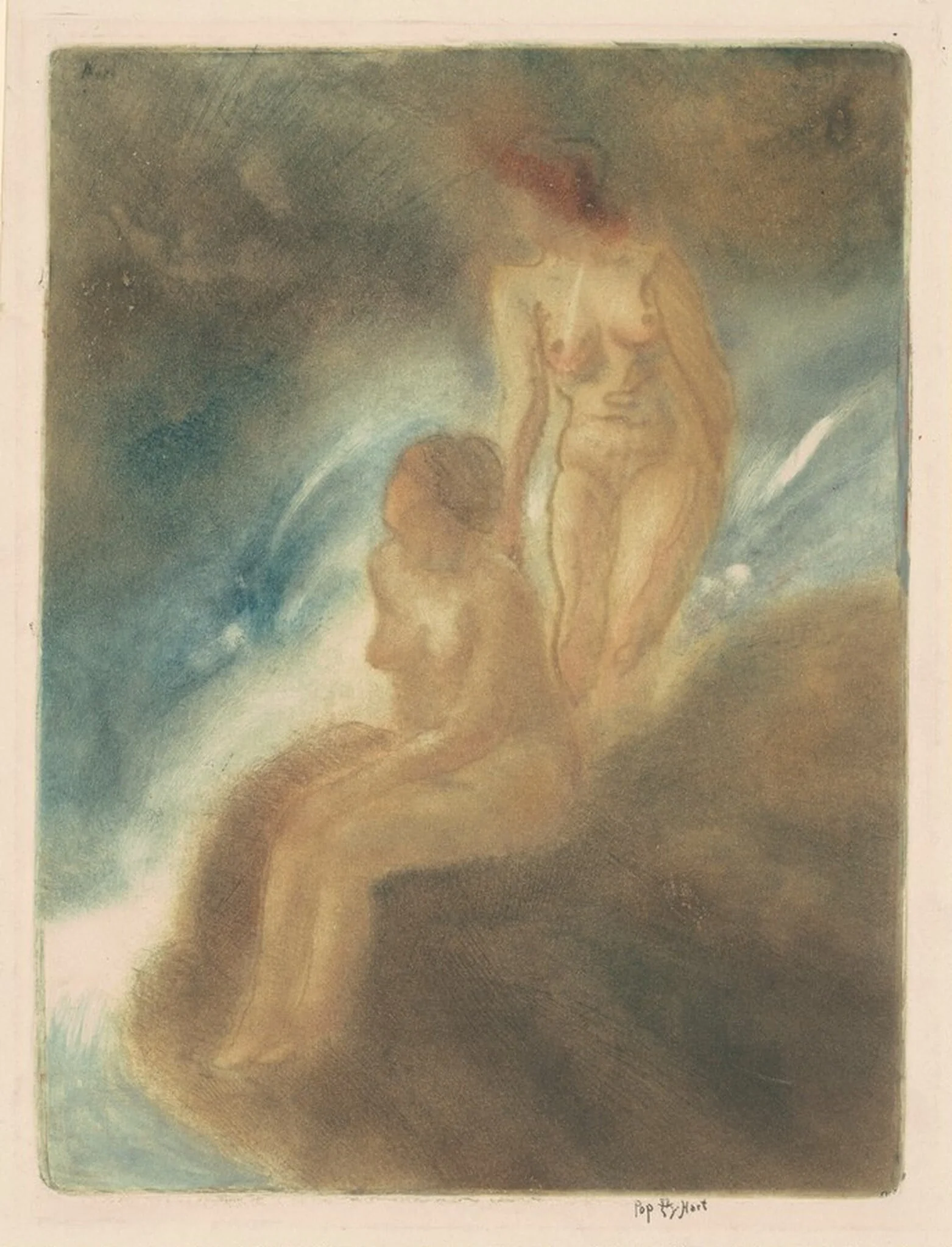 The Brook, by George Overbury Hart, ink, 1926