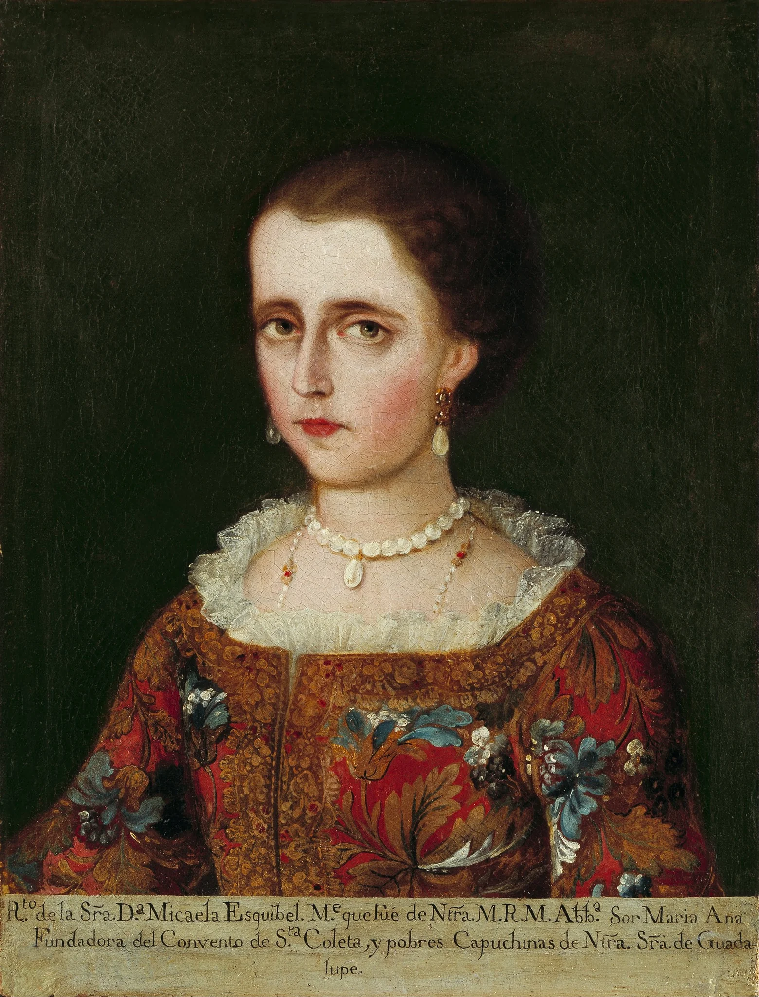 Portrait of Dona Micaela Esquibel, by Unknown, oil, 1750