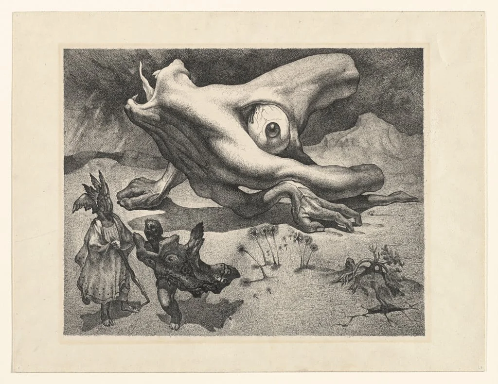 Untitled, by Guillermo Meza, ink, 1941