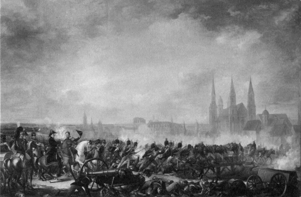 The Battle of Halle, October 17th 1806, by Per Krafft the Younger, oil, 1821