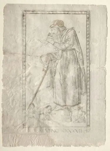Saturn (from the Tarocchi, series A:  Firmaments of the Universe, #47)