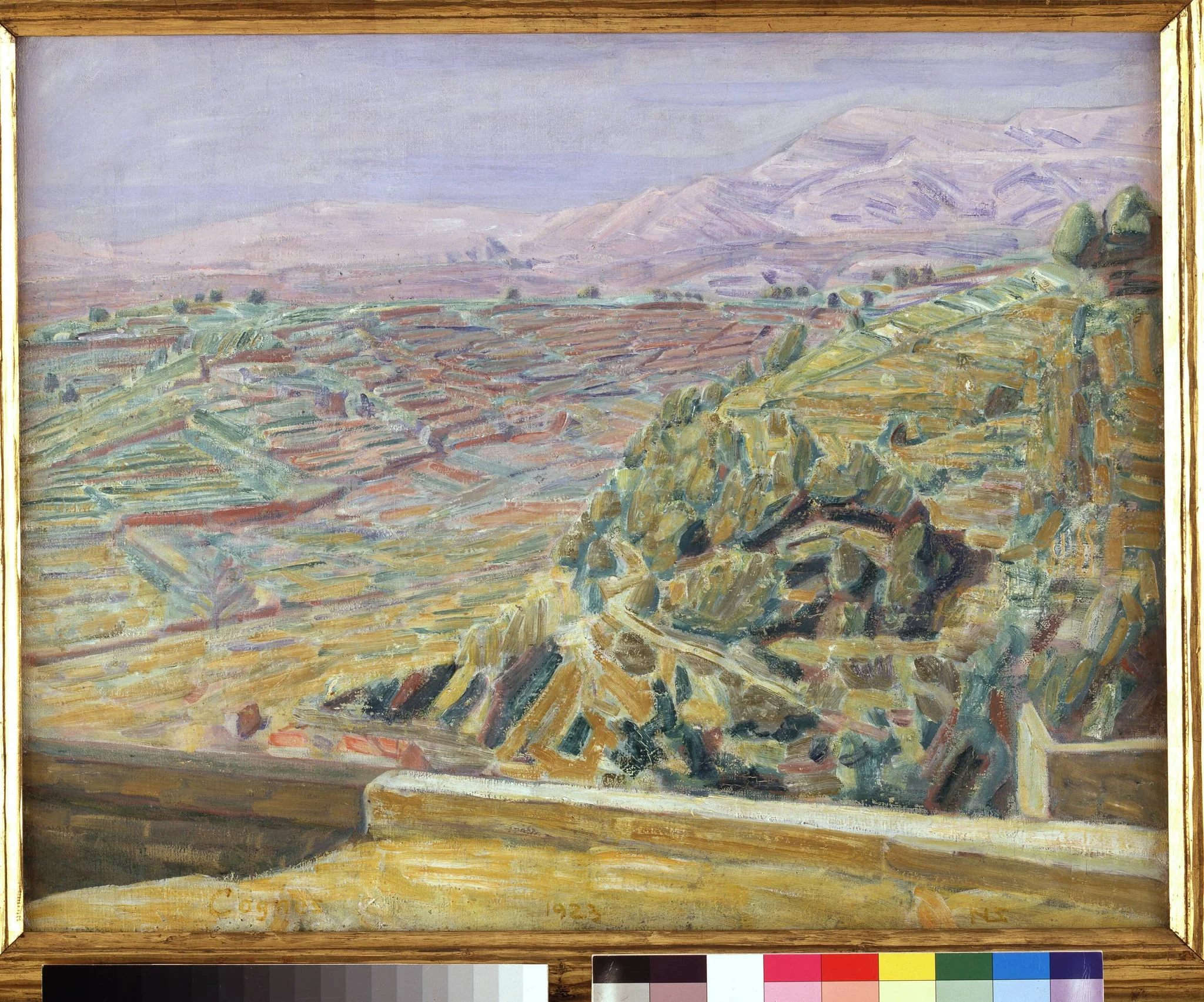 Udsigt fra Slotspladsen, Cagnes, by Unknown, 1923