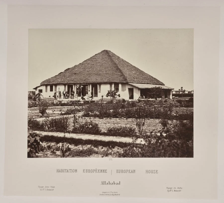 European House, Allahabad, by Louis-Théophile Marie Rousselet, 1866