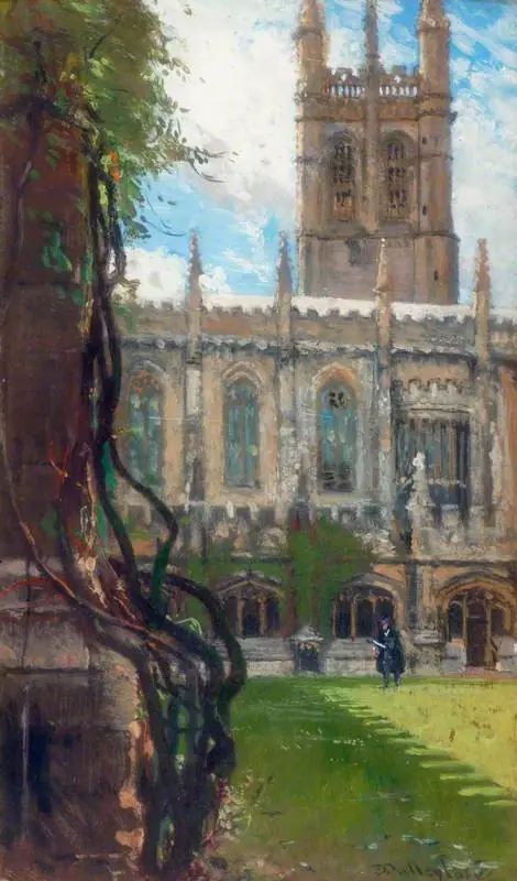 Magdalen College, Oxford, from the Cloisters
