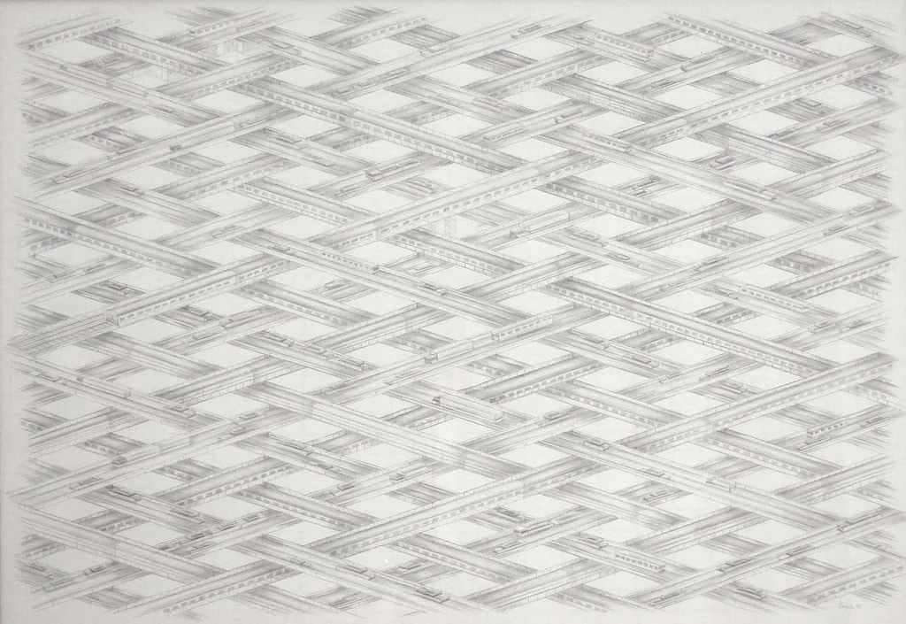 Untitled, by Thomas Bayrle, graphite, 1975