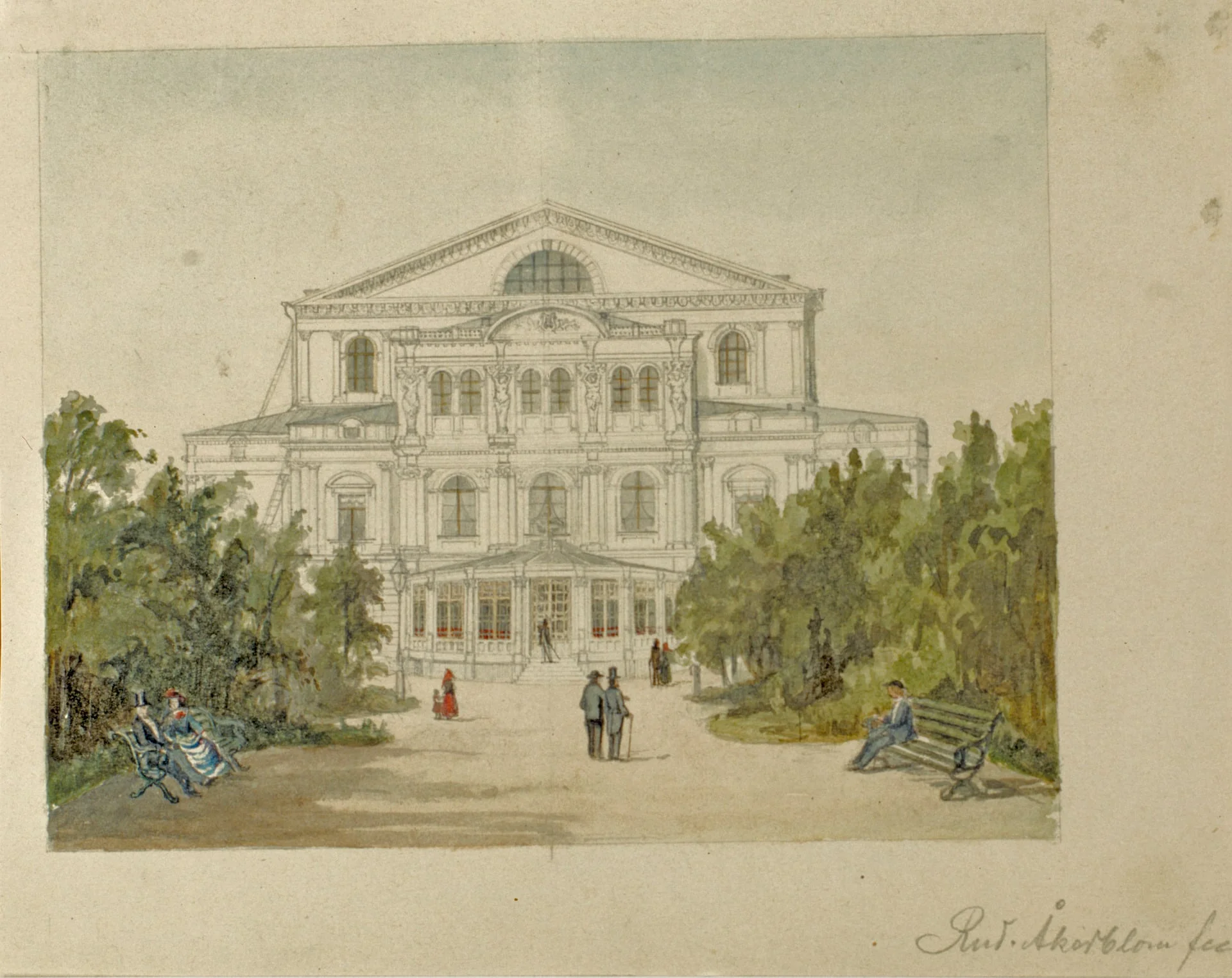 (Uusi) Ruotsalainen teatteri, by Rudolf Åkerblom, 1897