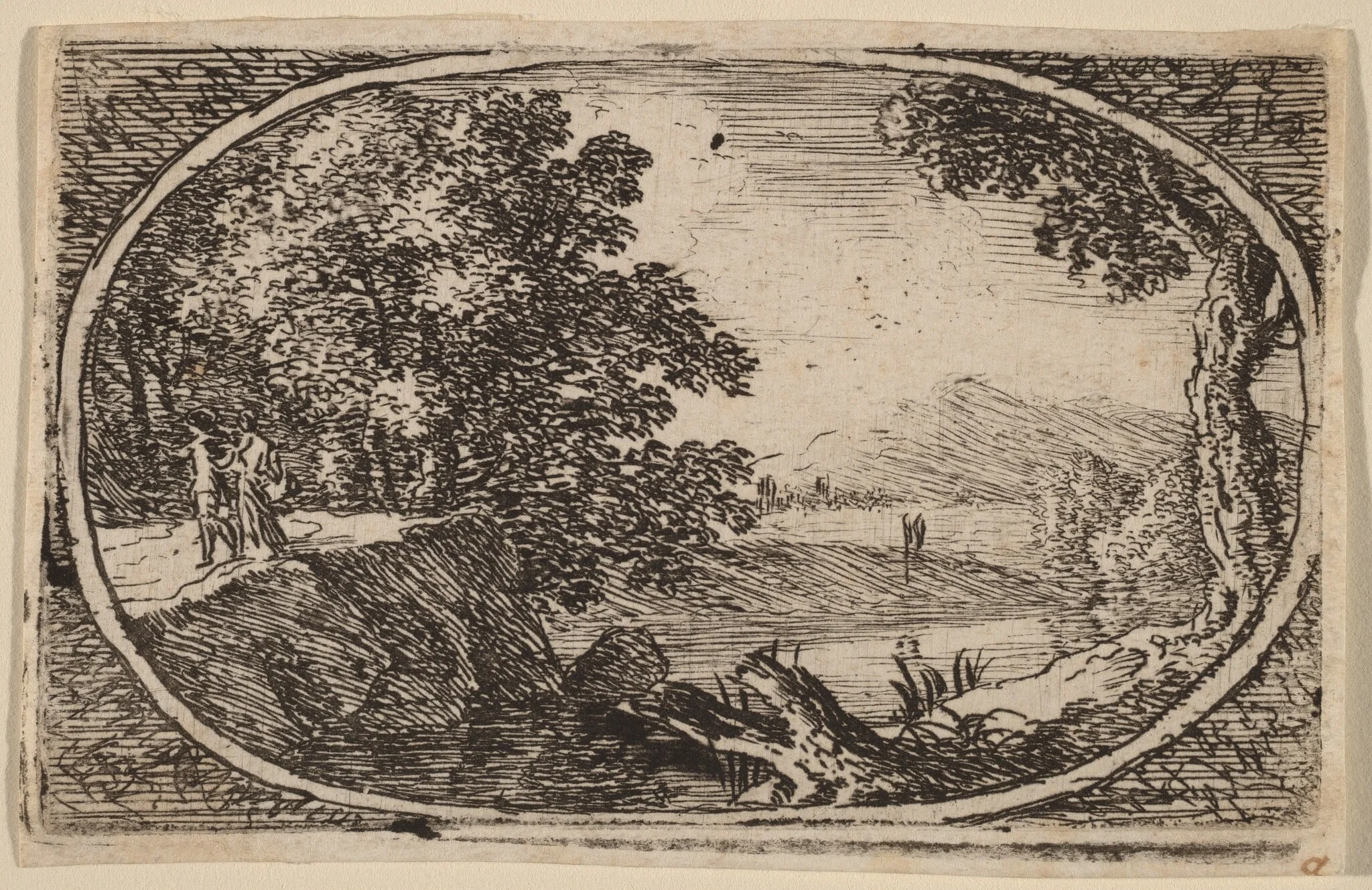 The Stump near the River, by Herman van Swanevelt, ink, 1628