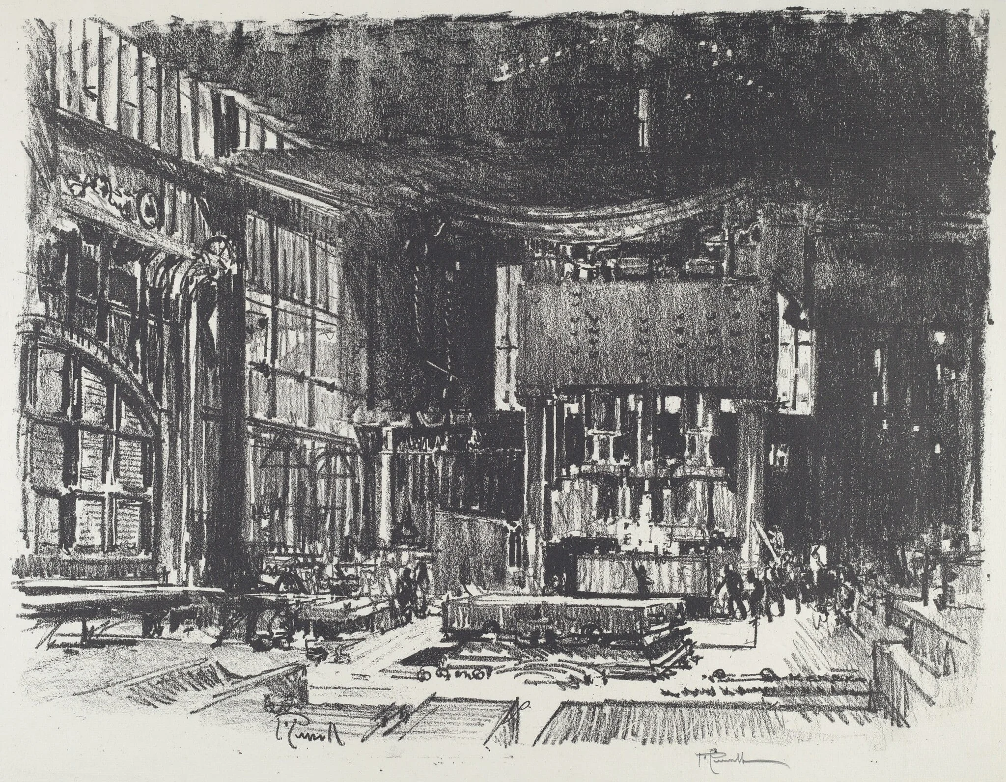 The Acolytes Preparing the Altar of the War God, by Joseph Pennell, ink, 1916