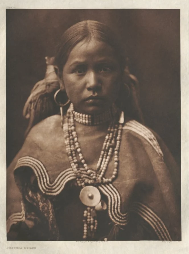 Portfolio I, Plate 22:  Jicarilla Maiden, by Edward S. Curtis, 1904
