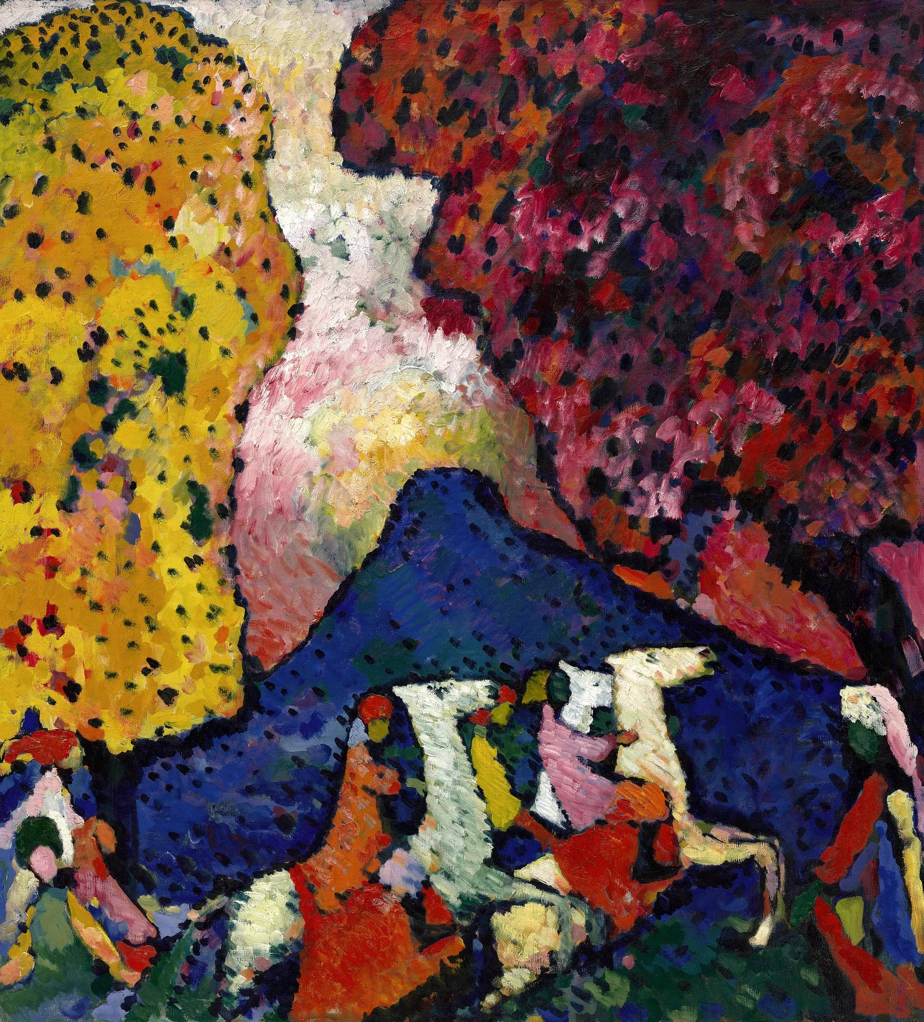 Der Blaue Berg, by Wassily Kandinsky, oil, 1908