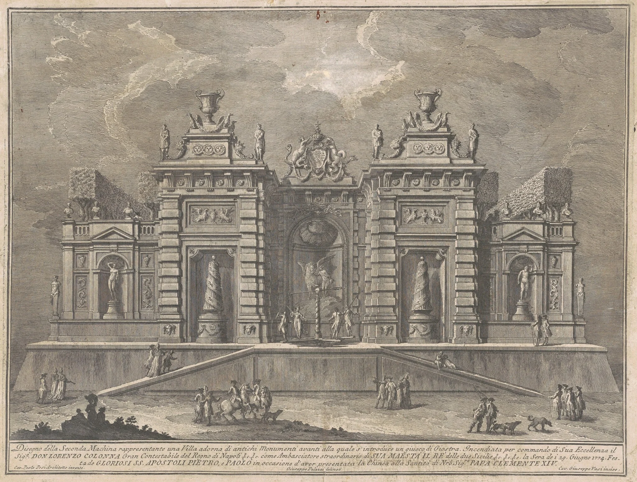 The Seconda Macchina for the Chinea of 1774: A Villa with Ancient Monuments and a Game of "Giostra"