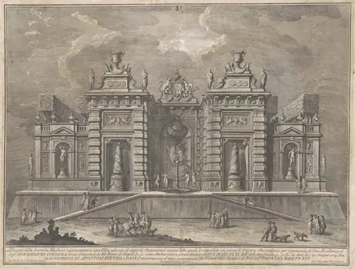 The Seconda Macchina for the Chinea of 1774: A Villa with Ancient Monuments and a Game of "Giostra"