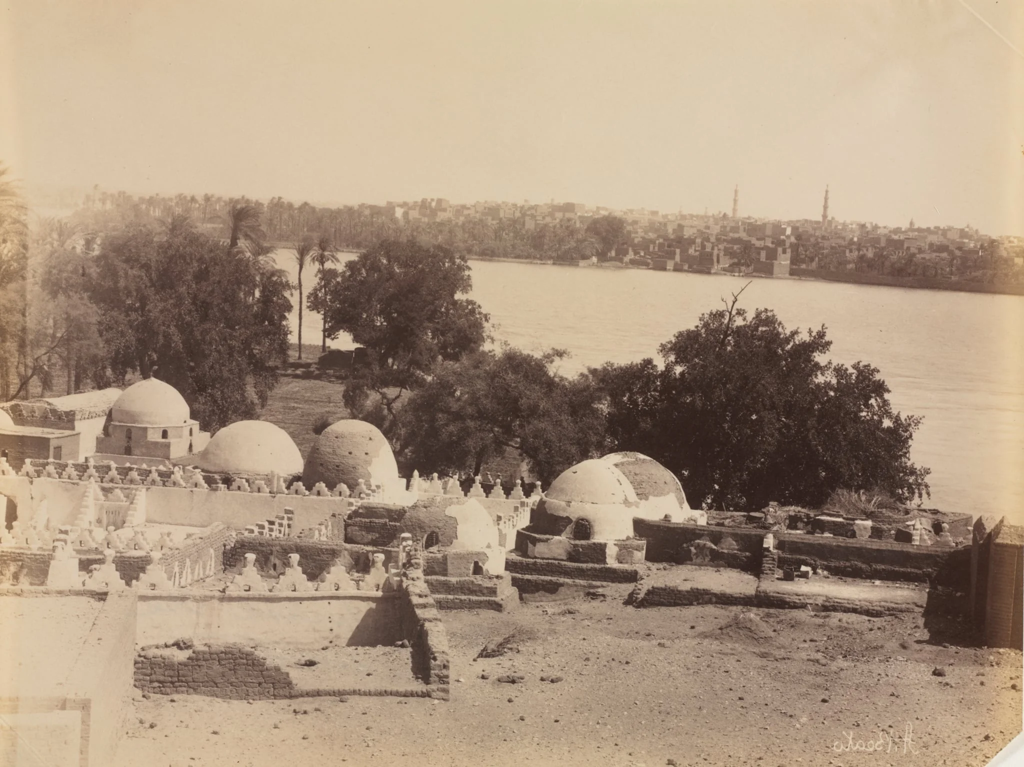 Asyut, View from the Mountain, by Antonio Beato, 1874