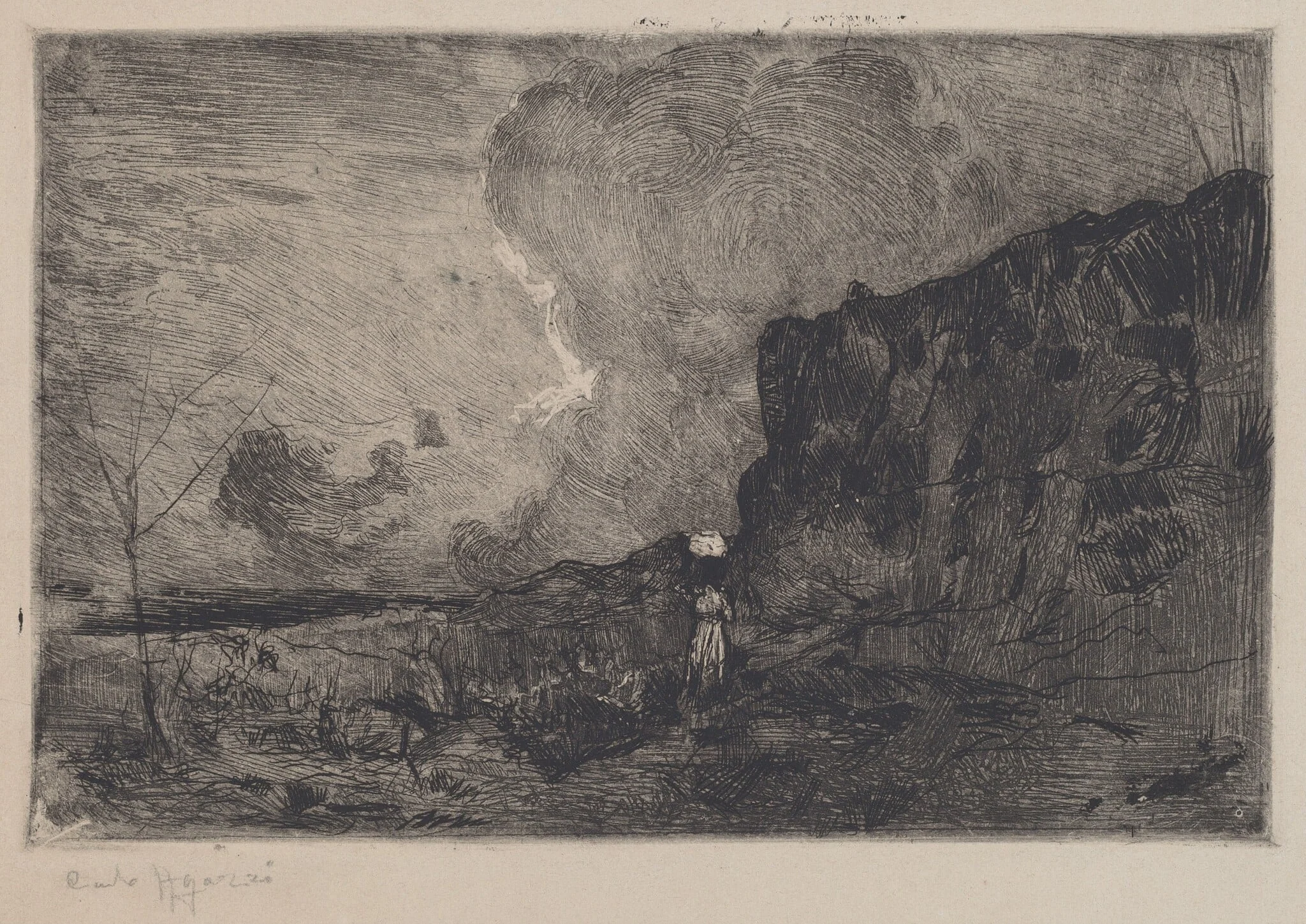 Landscape [Paesaggio], by Carlo Paolo Agazzi, ink, 1915