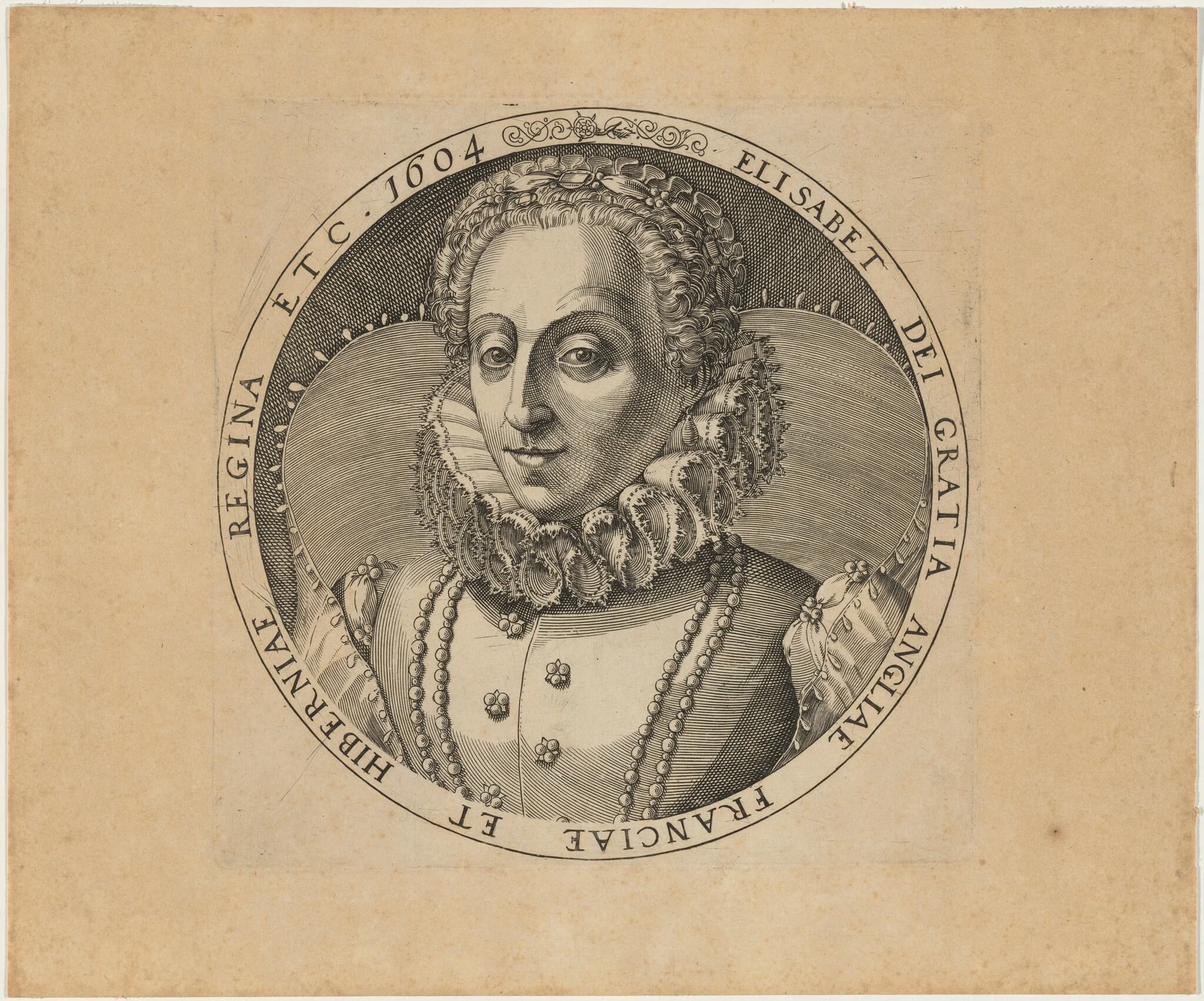 Queen Elizabeth, by Unknown 19th Century, ink, 1604