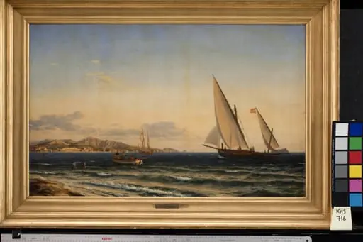 Aften ved Middelhavet. I baggrunden Marseille og øen If