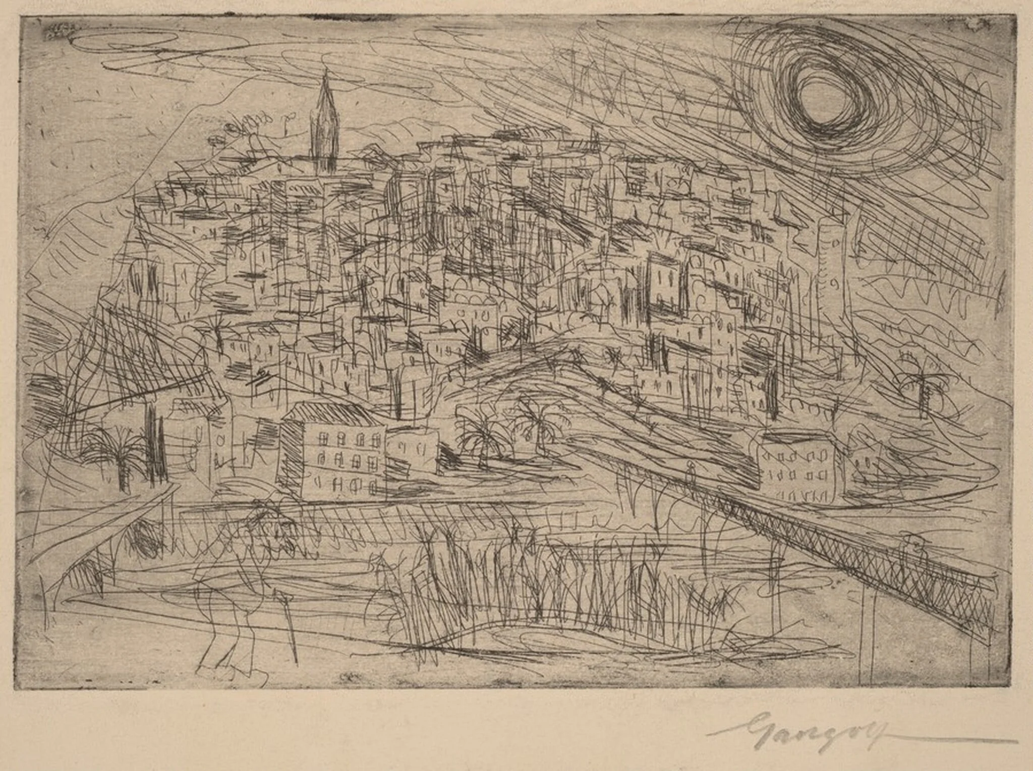 Vintemille, by Paul Gangolf, ink, 1912