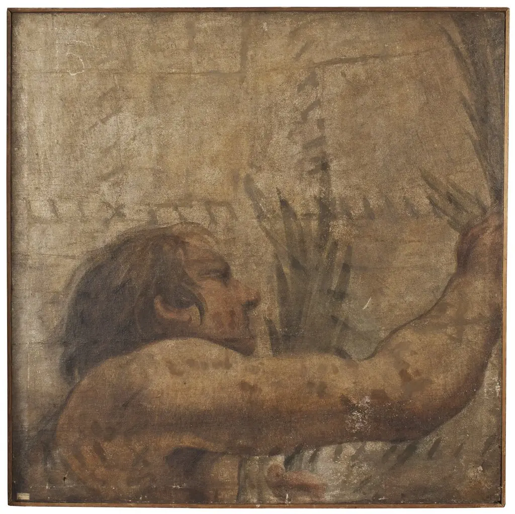Detail of the vault of the Chapel of St Sebastian in St Peter’s, Rome,cartoon
