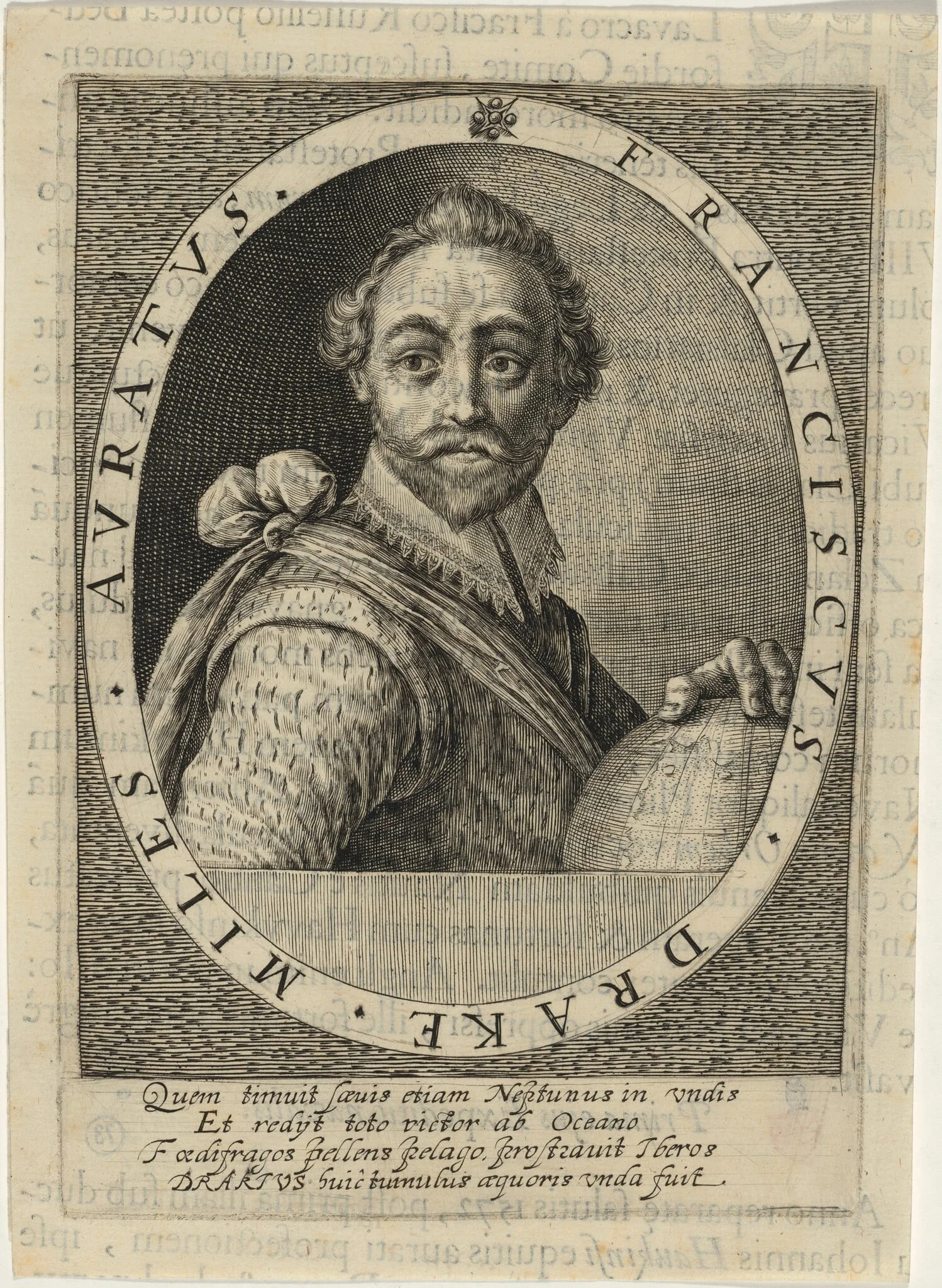 Sir Francis Drake, by Willem de Passe, ink, 1620
