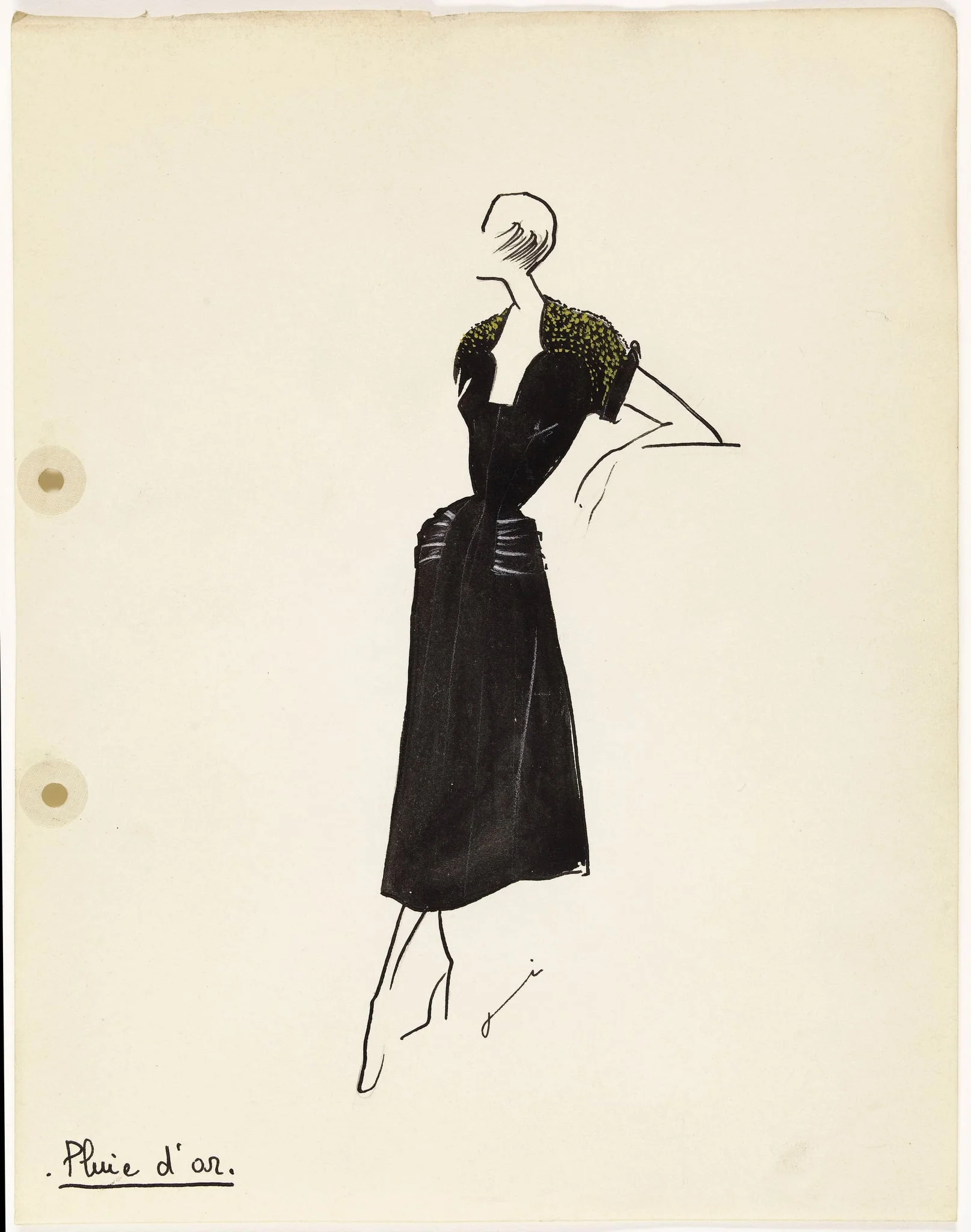 'Pluie d'or', by Carven, 1949