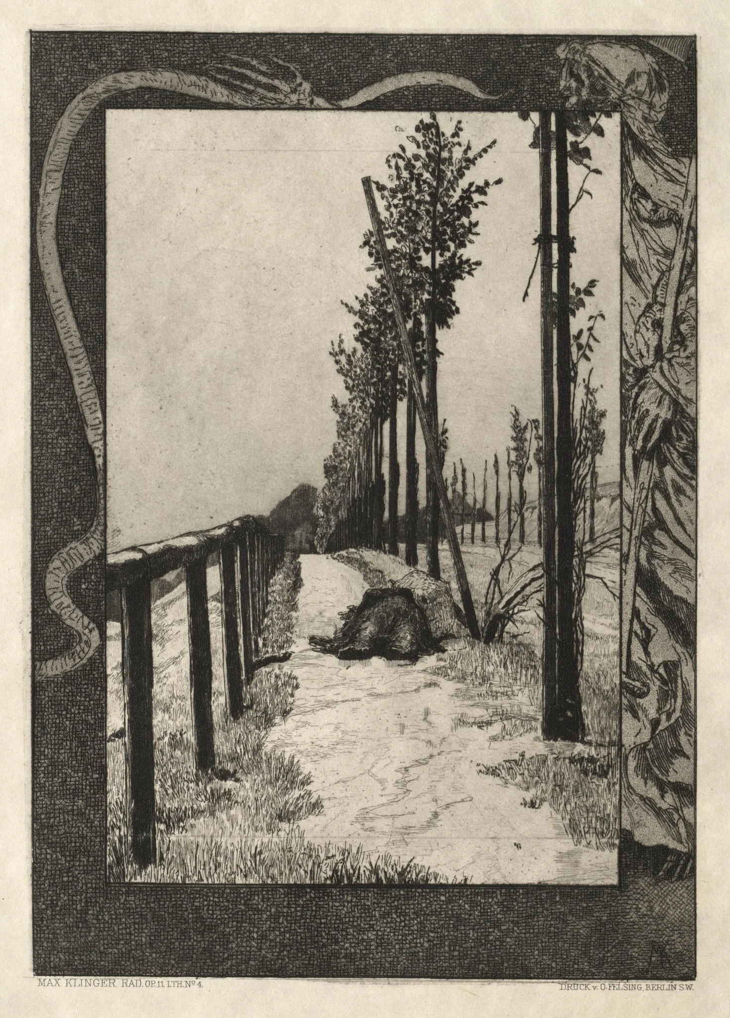 Vom Tode I, (Opus II, 1889) No. 4, by Max Klinger, 1889